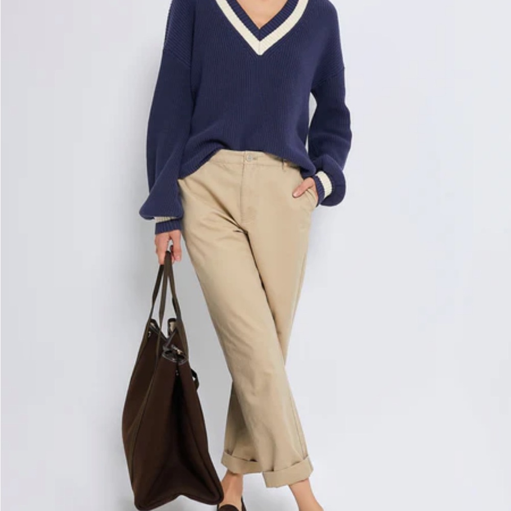 Khaki Chino Collins Pants